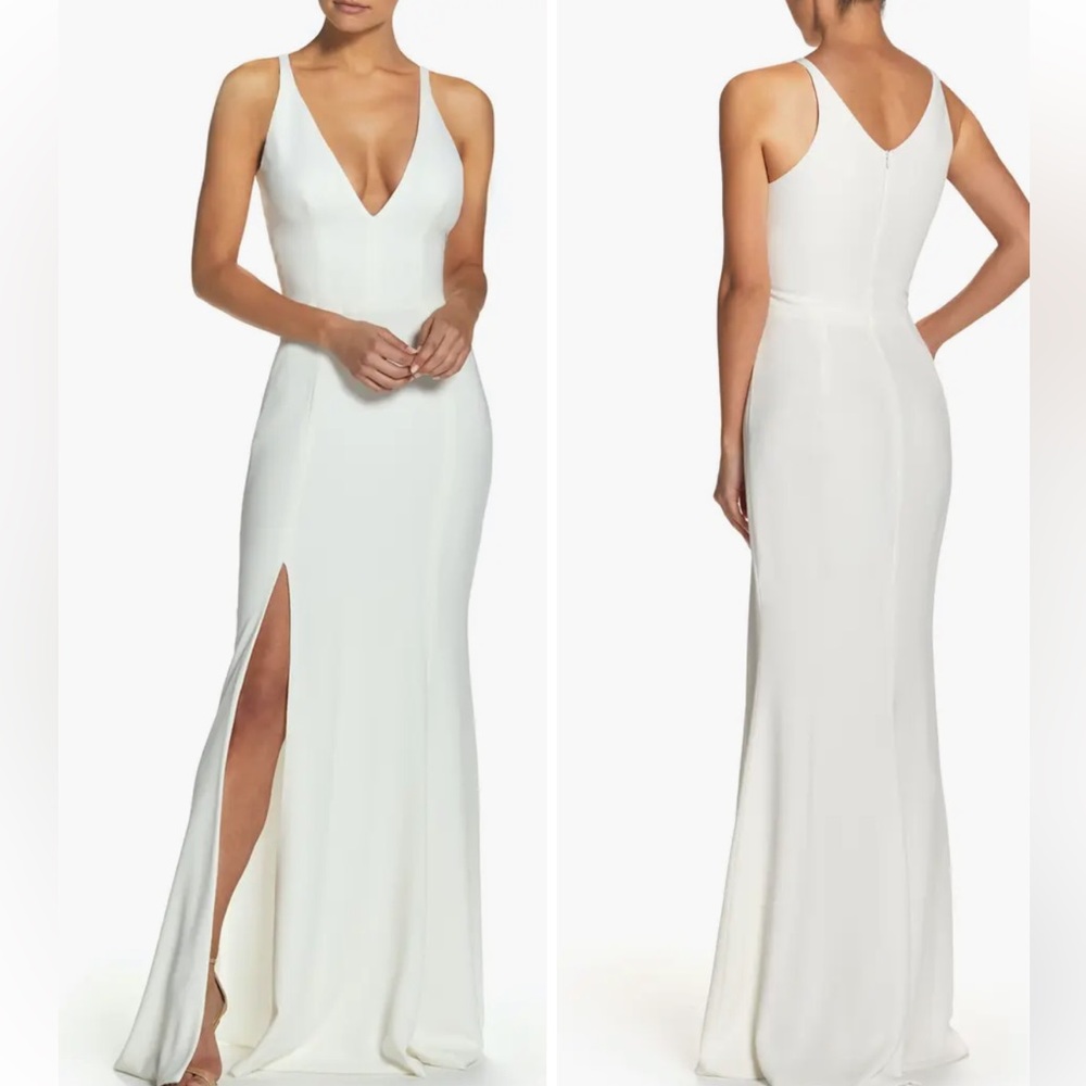 Iris Slit Crepe Gown